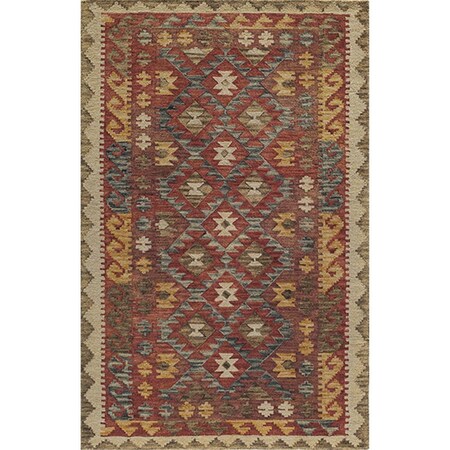 Momeni 27345 Tangier Indian Hand Tufted Rug, Red - 7 ft. 6 in. x 9 ft. 6 in. TANGITAN-7RED7696